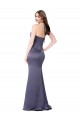 Sirena Halter Satén sedoso Largo Formales Vestidos de dama de honor / Vestidos de fiesta
